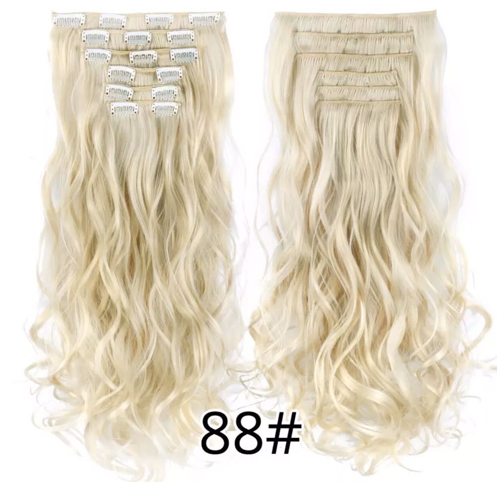 Extensões Cabelo Bandas 16 Clips Tictac Entrega imediata NOVO liso/enc