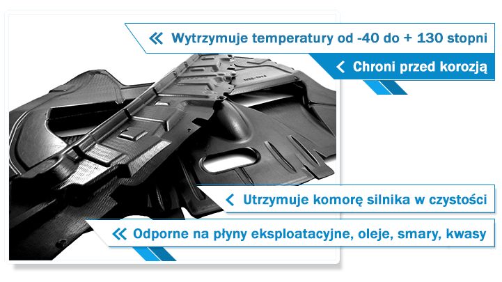 Audi A2 osłona silnika pod silnik + spinki montażowe