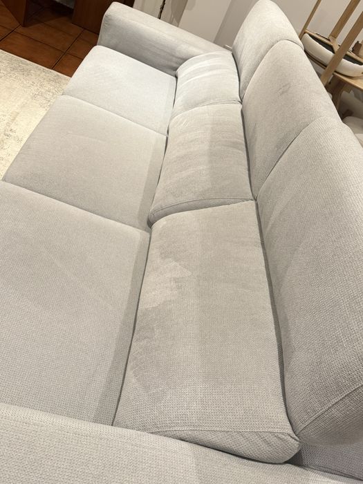 Sofá chaise-longue cinza KEEN