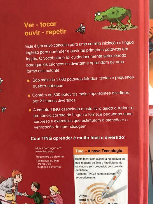 O livro interativo de Inglês, com sons originais, jogos, dialogos e um