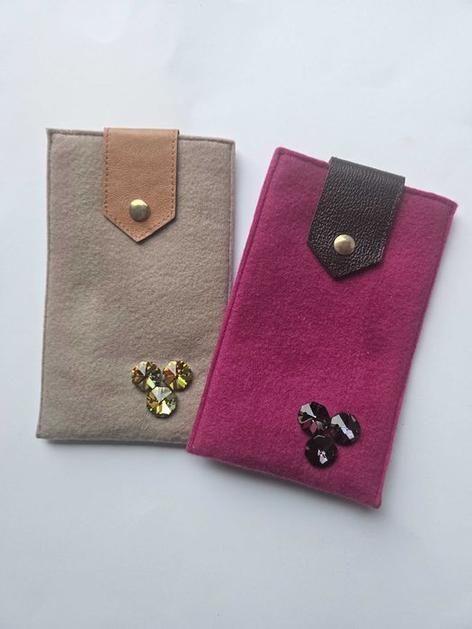 Etui na okulary / chusteczki filc - nowe