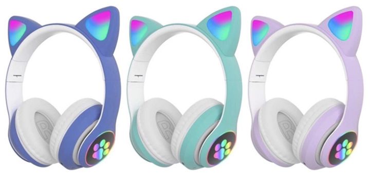 Безпровідні навушники з кошачими вушками, котячі вушка Cat STN-28