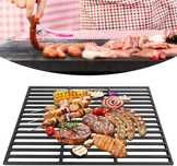 ruszt do grilla grillowania prostokątny żeliwny do pieca kominkowy BBQ