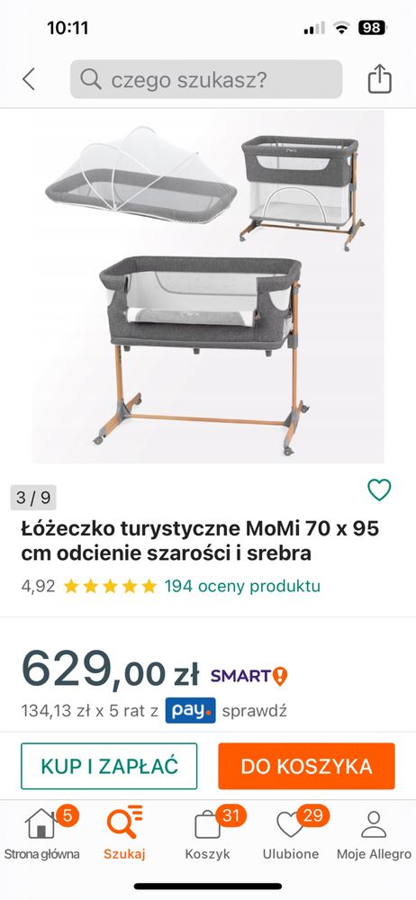 Lozeczko Momi jak nowe