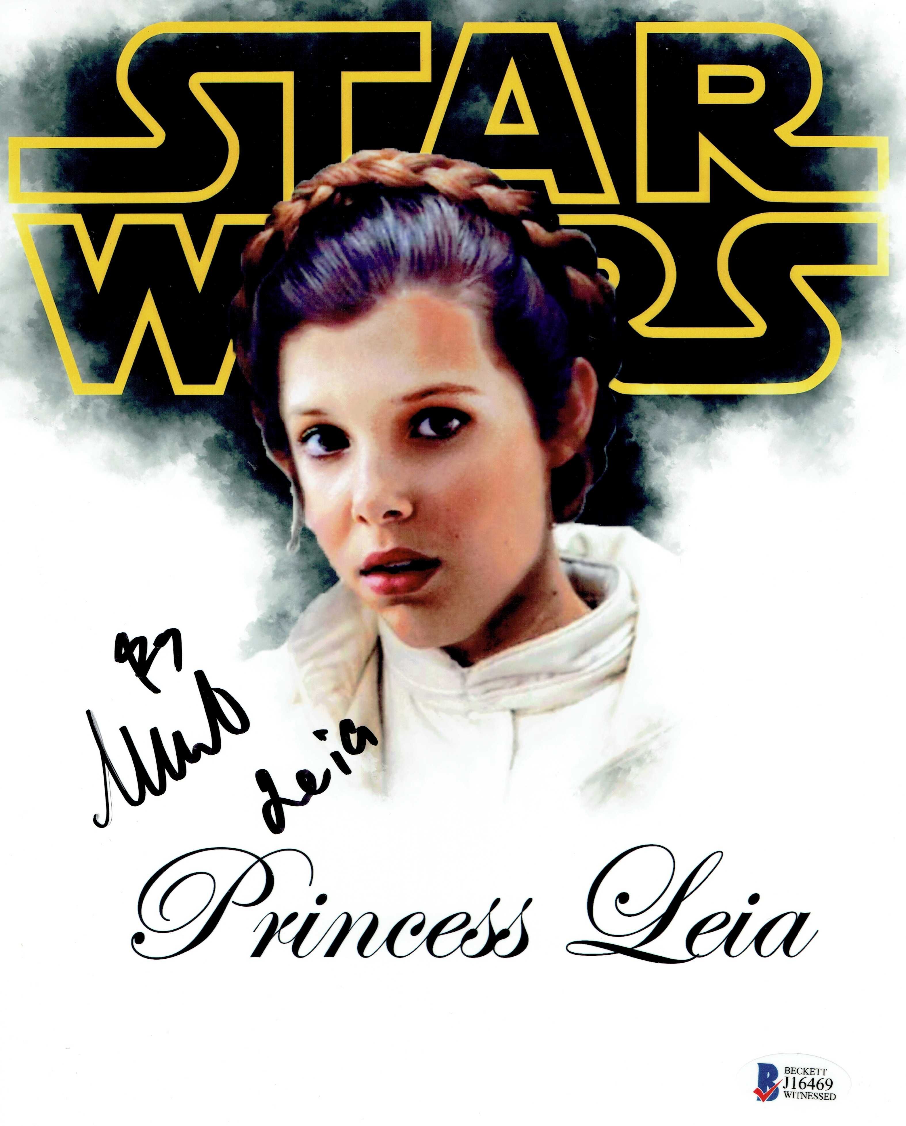 ! AUTOGRAF Millie Bobby Brown 20x25 cm Certyf STAR WARS Gwiezdne Wojny