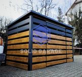 Kojec garaż wiata schowek blaszany garaz 3x2m złoty dąb + antracyt