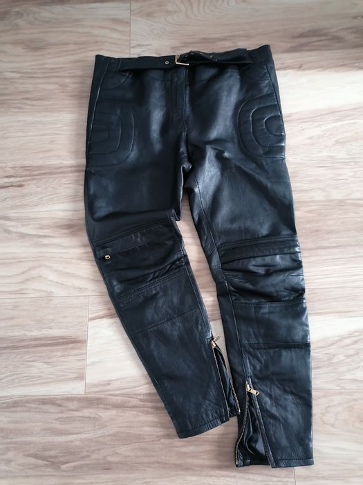 Spodnie skórzane H&M Moschino rozm. 36