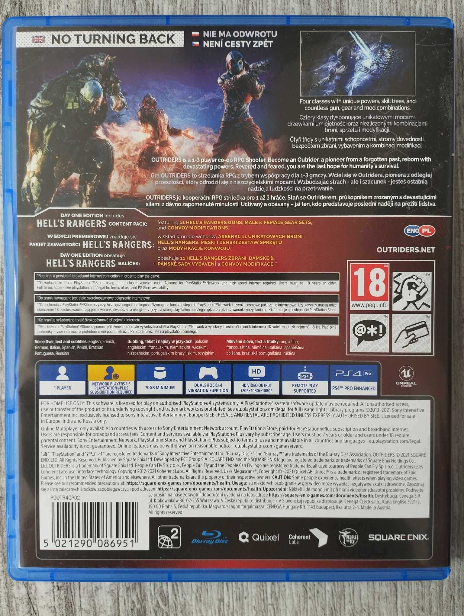 Gra Outriders Day One Edition Polska Wersja PS4/PS5  Playstation