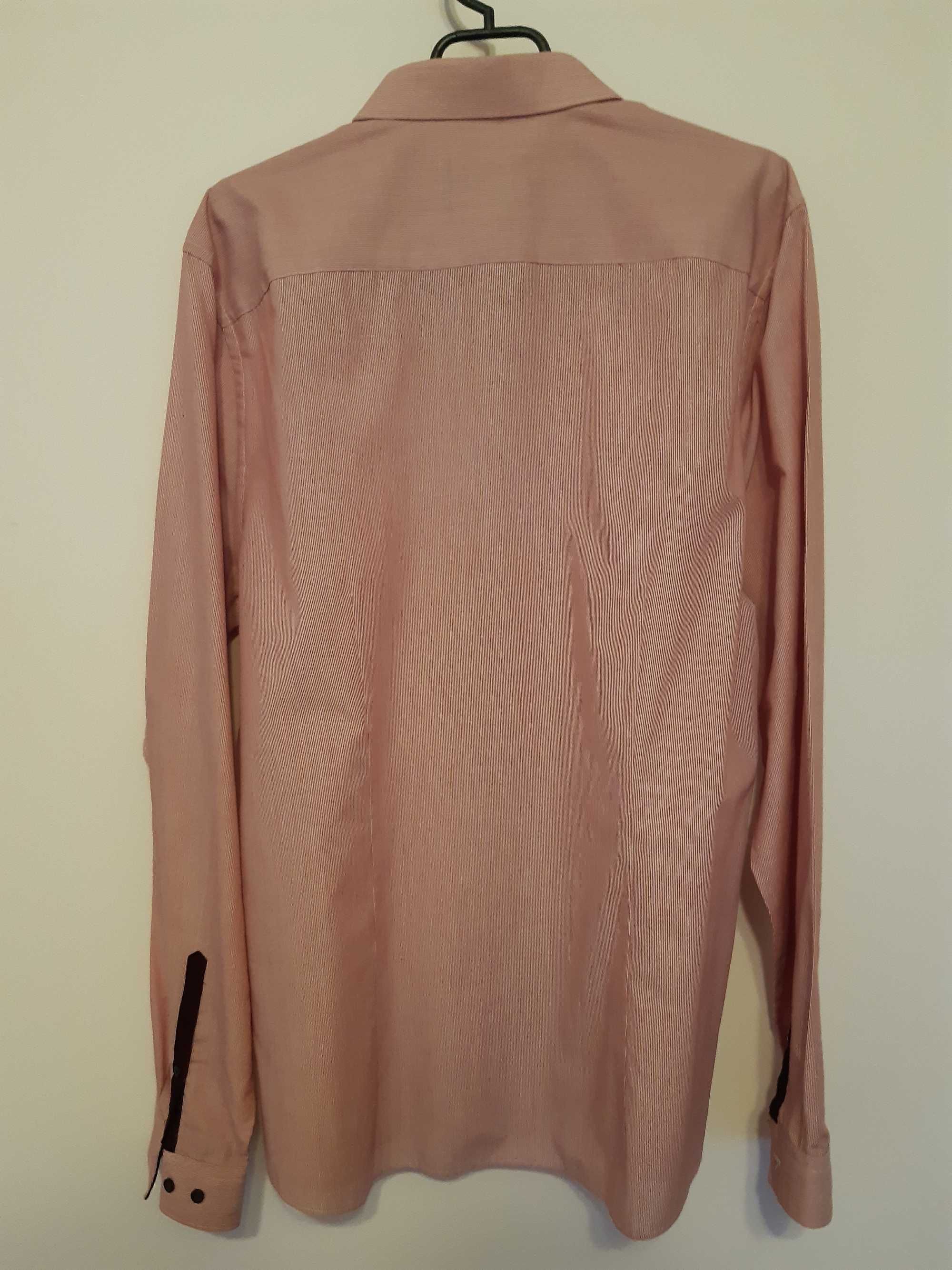 Koszula F&F 40/41 slim fit różowa używana