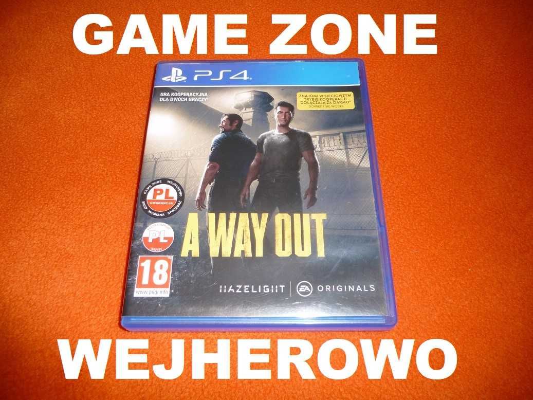A Way Out PS4 + Slim + Pro + PS5 = PŁYTA PL Wejherowo