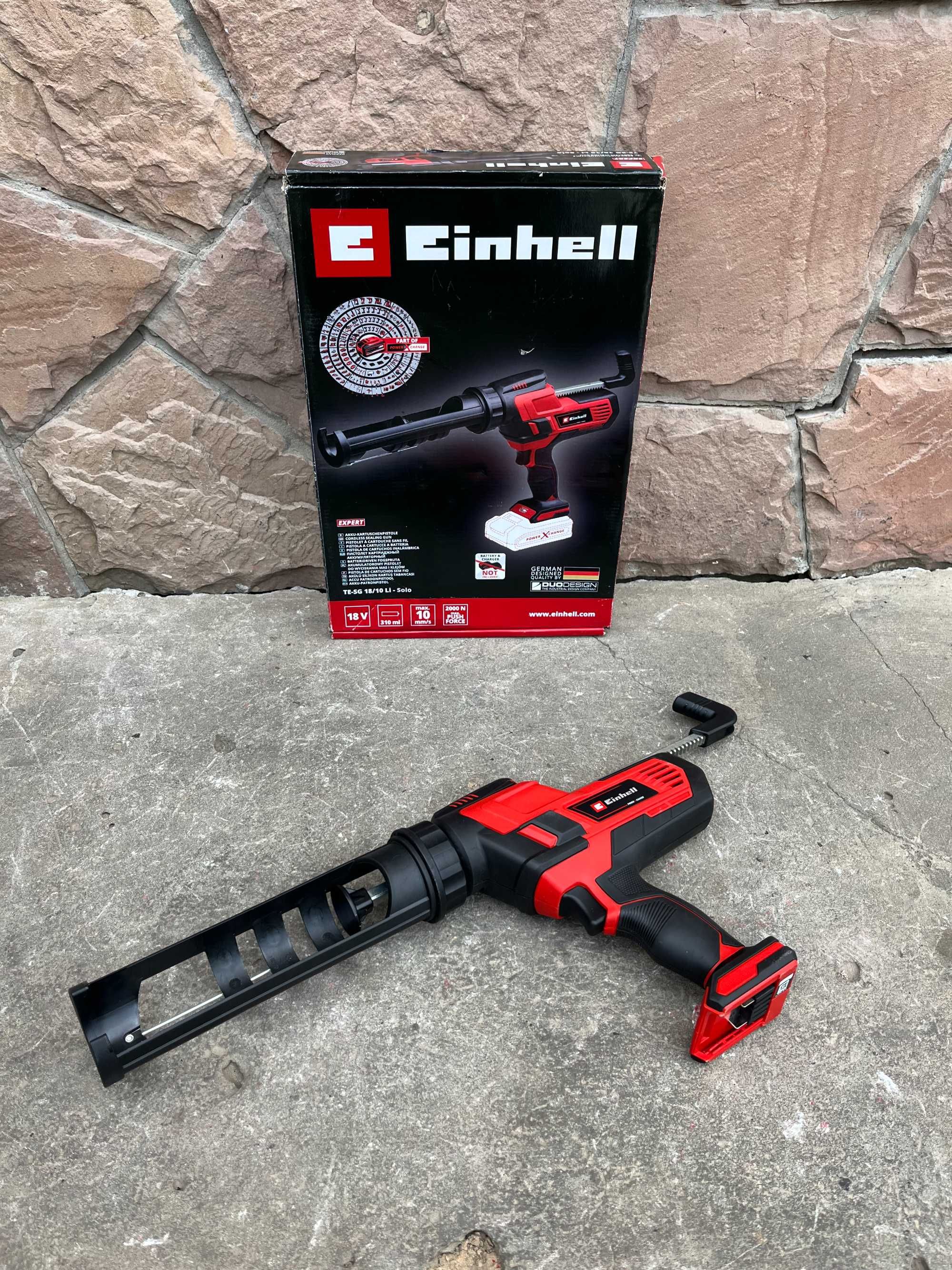 Пістолет для герметика акумуляторний Einhell X-Change TE-SG 18/10 Li