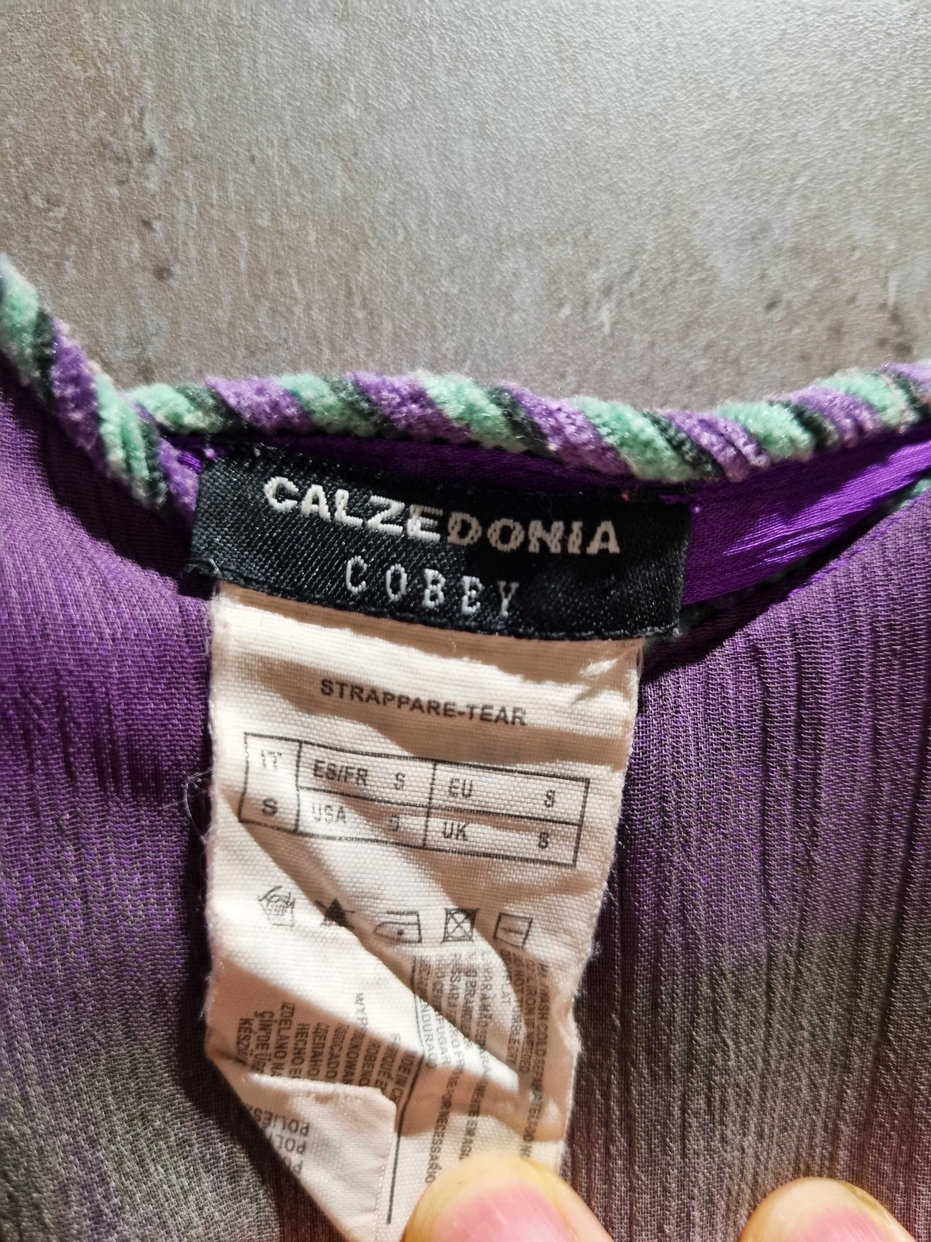 Obłędna długa sukienka wakacyjna Calzedonia, fioletowa, rozmiar S