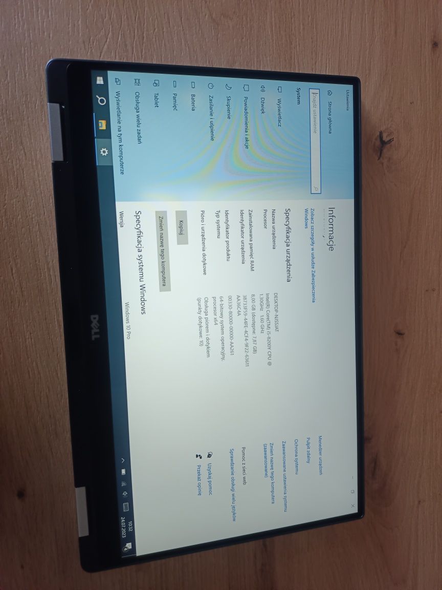 Laptop Dell XPS-9365 8GB laptop 2 in 1 dotykowy