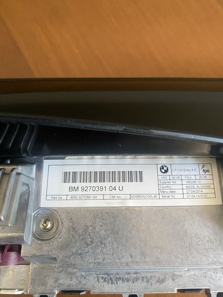 Ecrã Radio de origem BMW serie 1