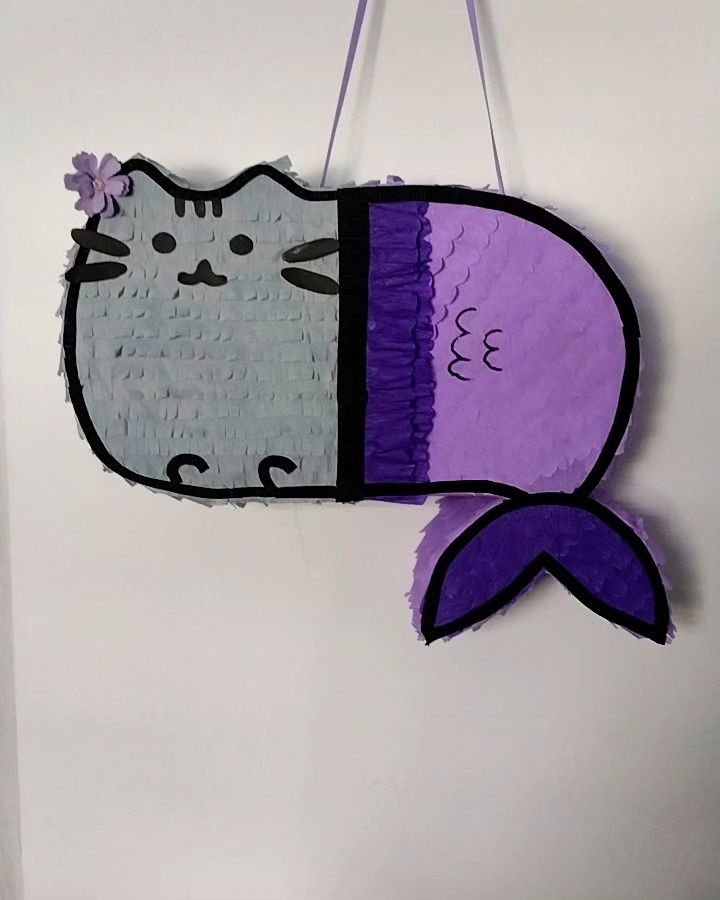 Piniata pusheen syrenka urodzinowa dla dziewczynki