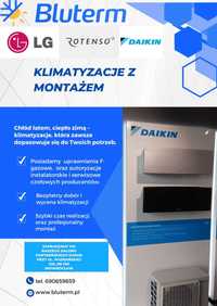 KLIMATYZACJA z funkcją grzania i montażem. DAIKIN ROTENSO LG