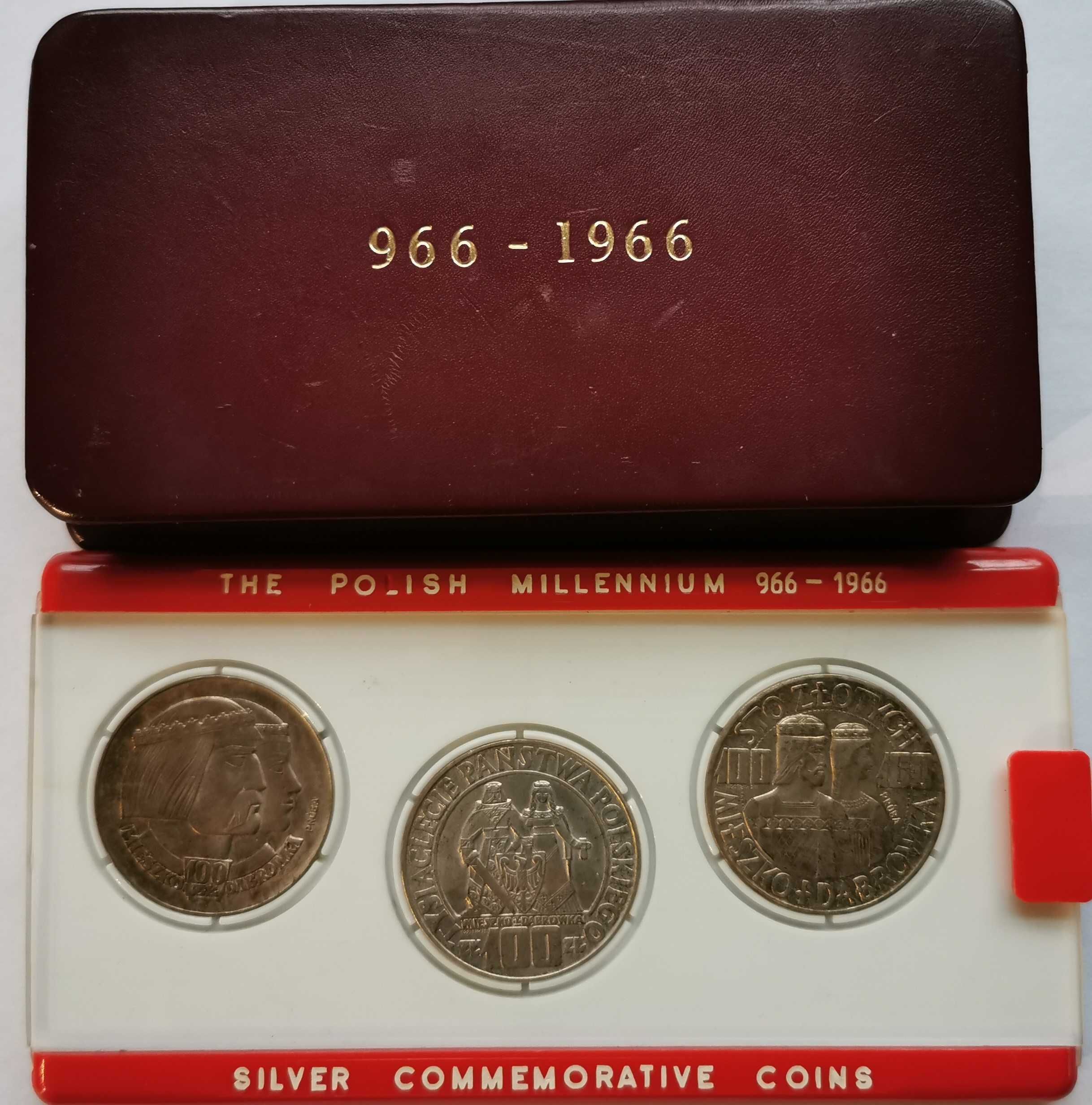 Monety - PRL - Zestaw Mieszko I Dąbrówka 1966r. - 2 Typy Etui