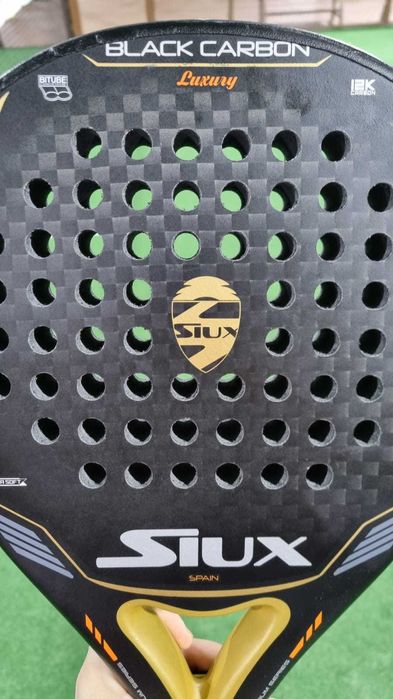 Raquete padel Siux black carbon luxury
