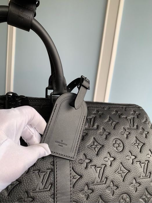 Дорожня сумка Louis Vuitton Keepall 50 чорна чоловіча жіноча спортивна