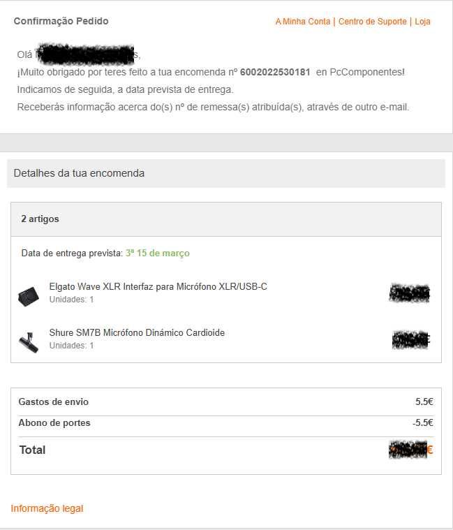 Microfone SHURE SM7B como *NOVO*