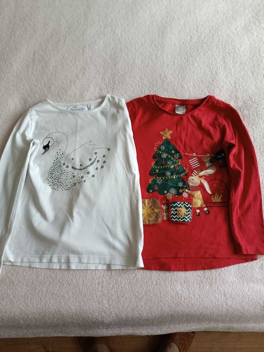 Bluzki dziewczęce 2 sztuki rozmiar 110.