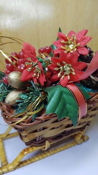 Рождественские новогодние сани