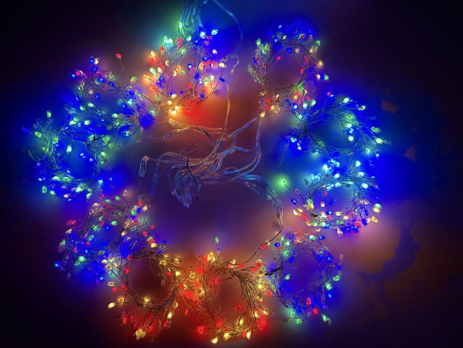 Штора мишура 3*2 м 600 LED и 3*3 м 800 LED микс видов от usb