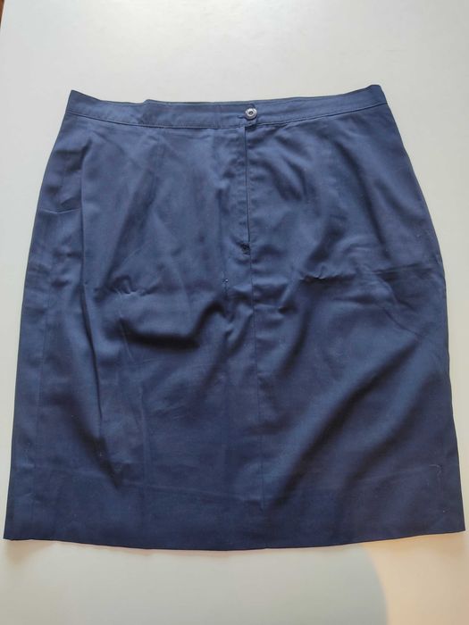 Saia Reta Azul-marinho Com forro handmade Tamanho 46-48