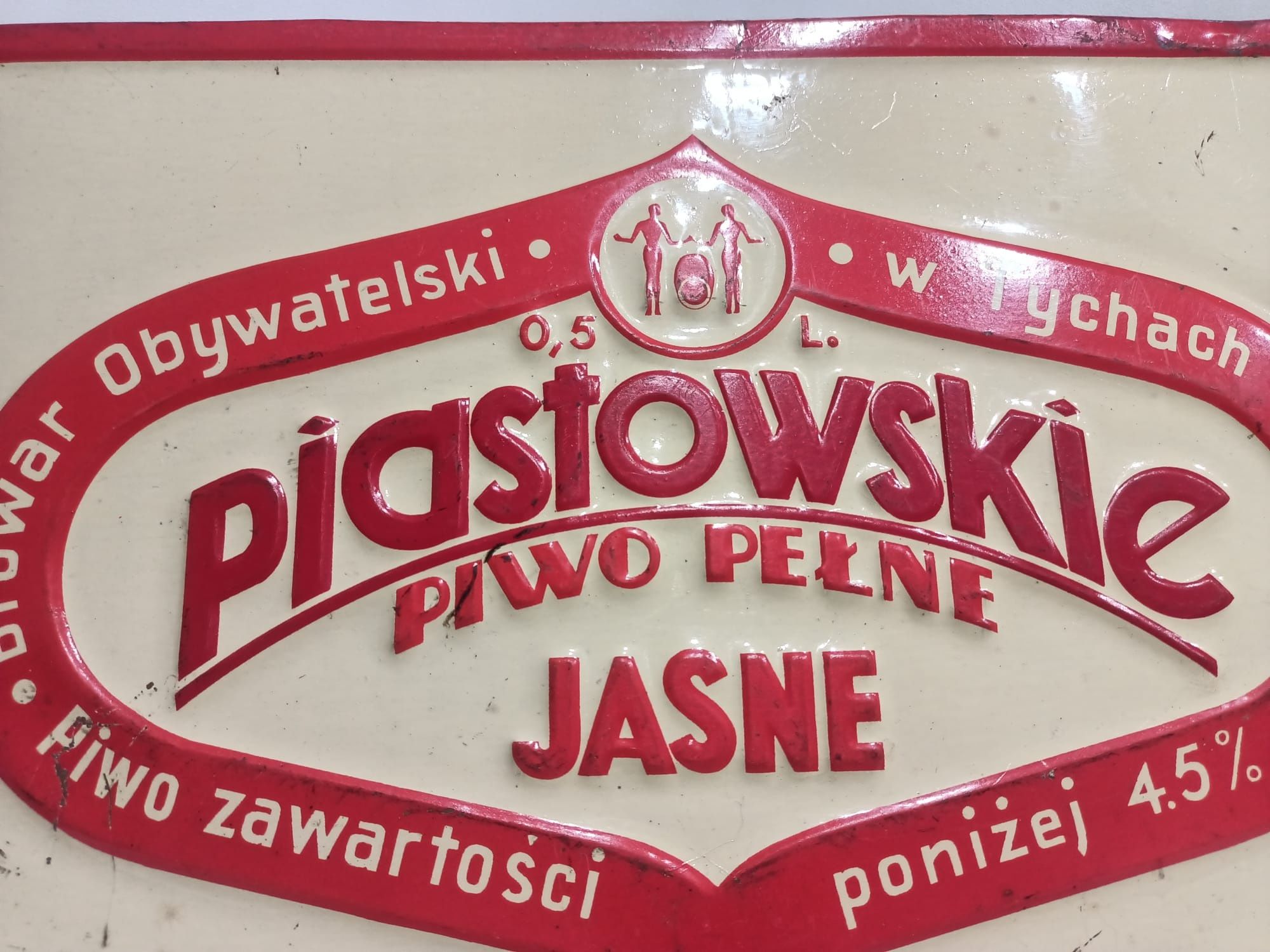 Reklama Piastowskie Piwo Pełne Jasne Tychy Browar Obywatelski piękny s