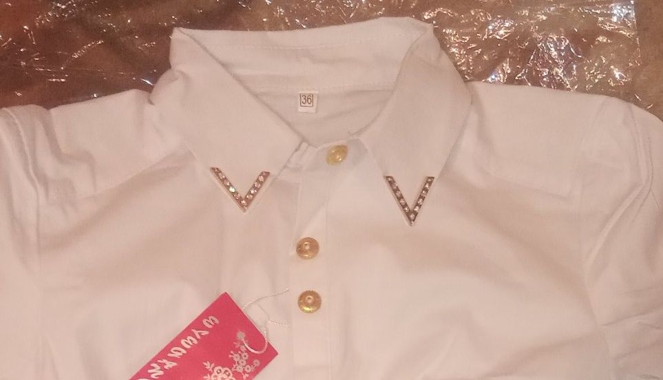 Блузка белая рубашка 36 xs