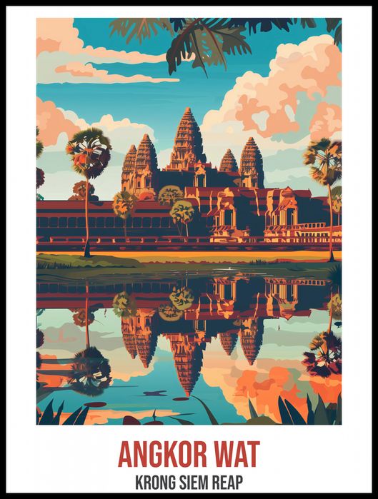 Plakat 60x80cm Angkor Wat