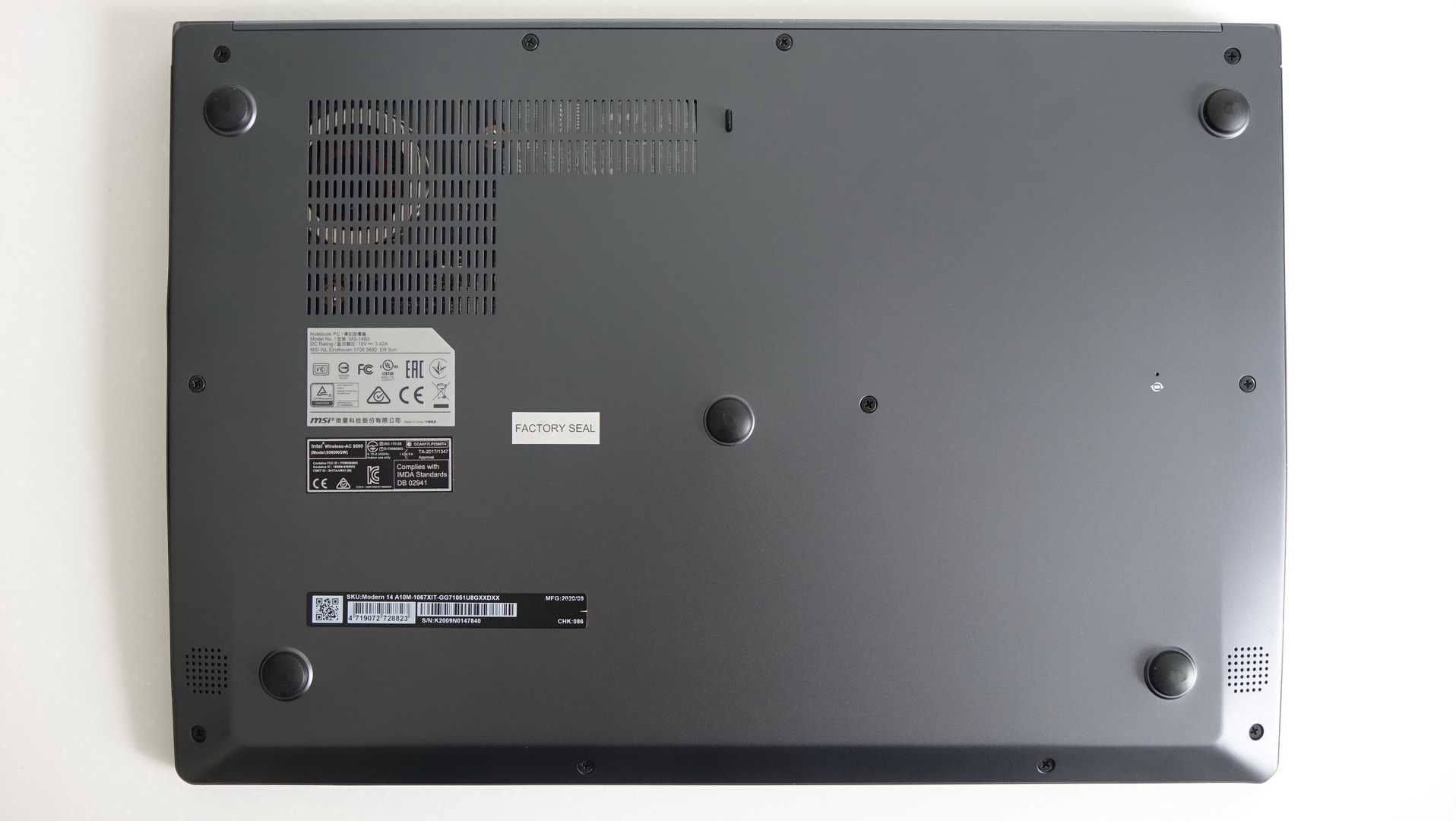 Ноутбук MSI Modern 14 FHD IPS, i7-10510U, 8GB, 256GB, Win11, КАК НОВЫЙ
