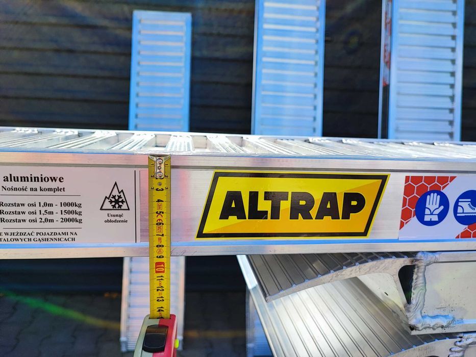 ALTRAP najazdy aluminiowe 3m 10t 2800 zł komplet Certyfikat