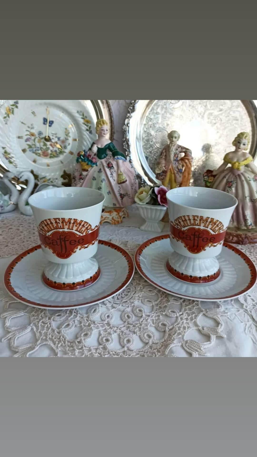 Кофейные пары антиквариат фарфор чашка для кофе подарок