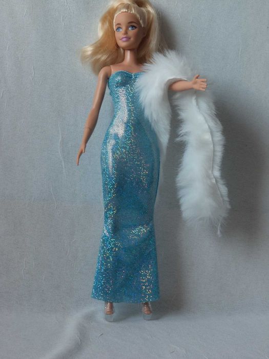 Ubranka dla lalki B. - Sukienka wieczorowa, szal - etola i buty !!!