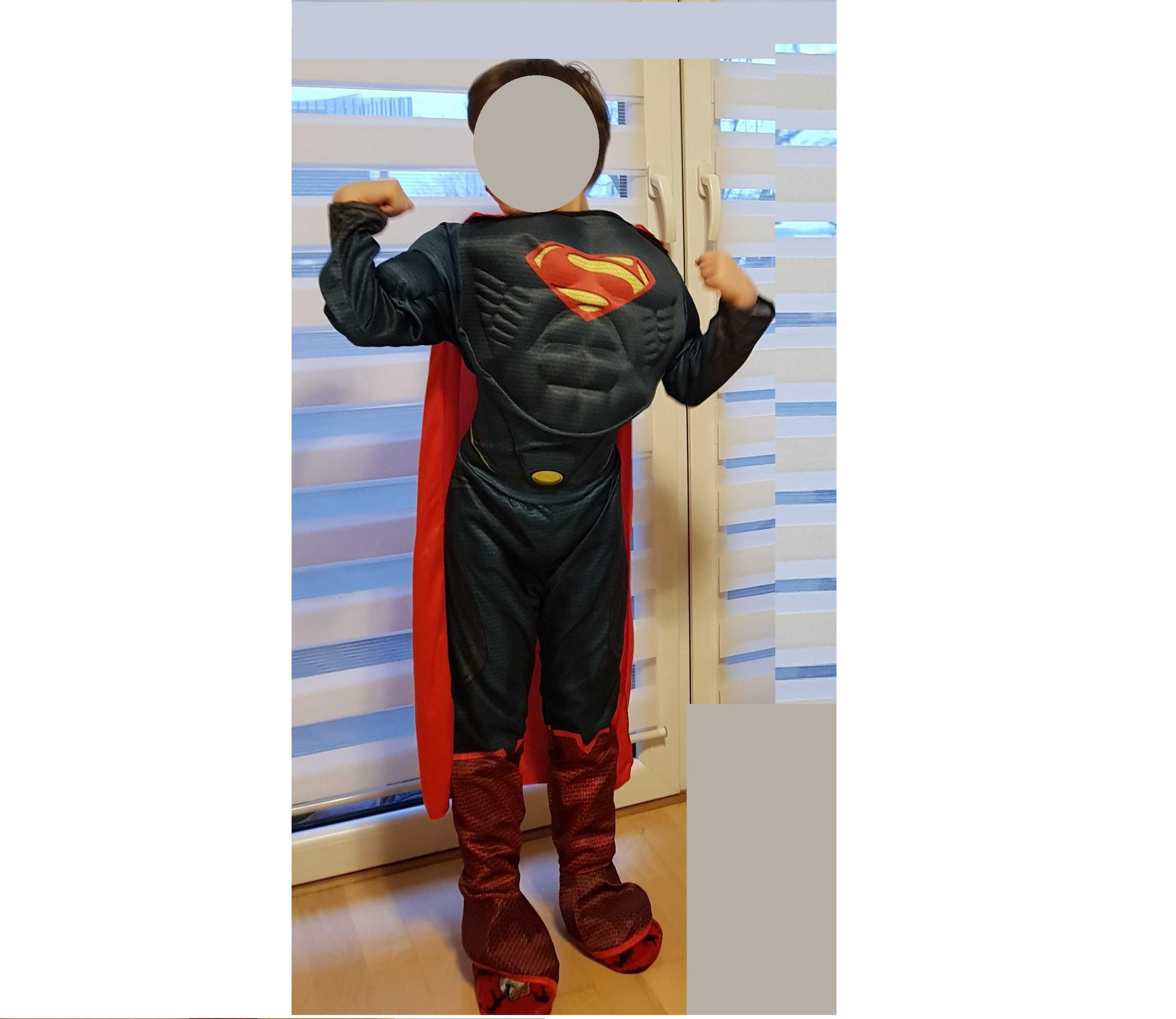 Strój karnawałowy Superman dla chłopca mięśnie 116-128/M/ 6-7 lat-Nowy