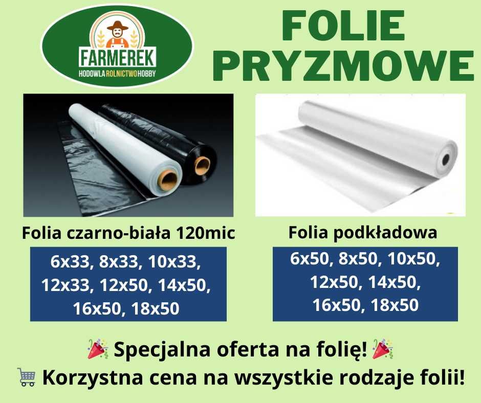 Folia kiszonkarska pryzmowa podkładowa siatka ochronna worki