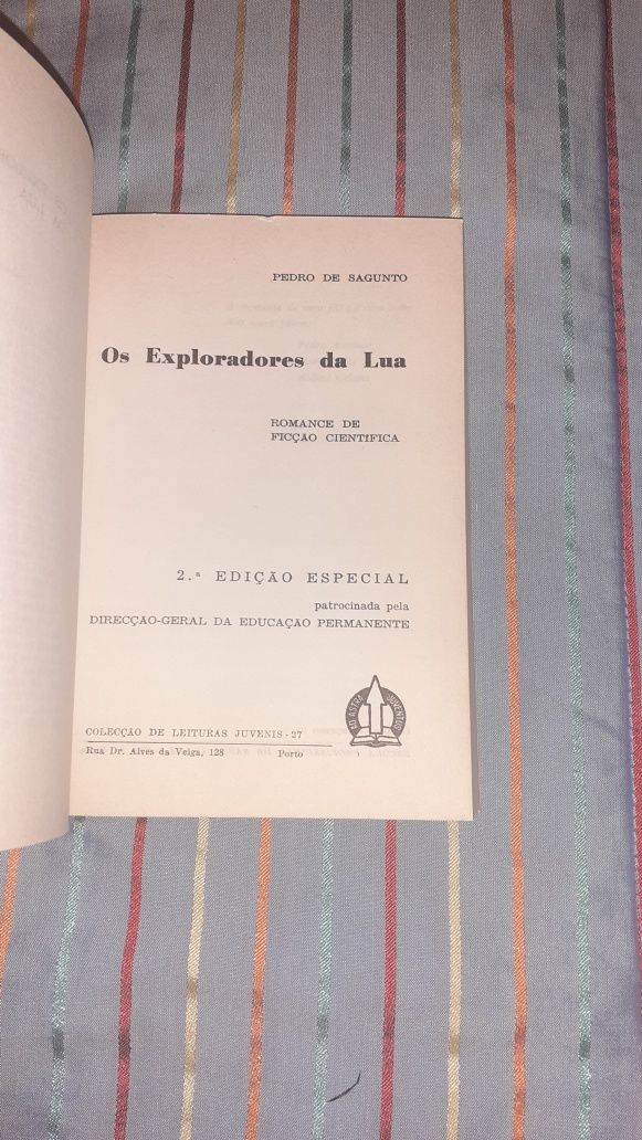 Os exploradores da Lua livro raro Pedro Sagunto