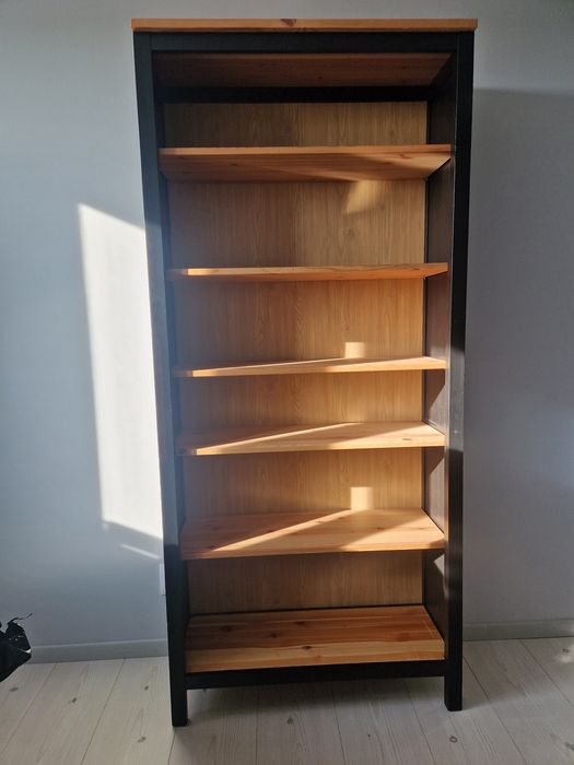 HEMNES Regał, czarnybrąz/jasnobrązowy, 90x197 cm