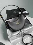 Жіноча Сумка Prada Arque Leather Shoulder Bag Black