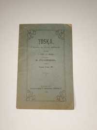 Polskie wydanie opery Tośka, antyk z 1900r. Unikat, 121 lat