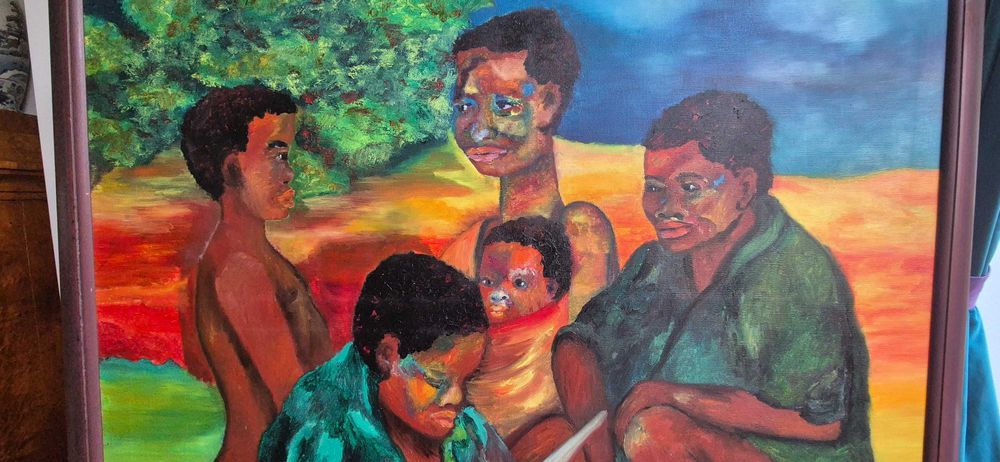 Obraz sygnowany Afryka dekor sztuka plemienna tribe art pop art unikat