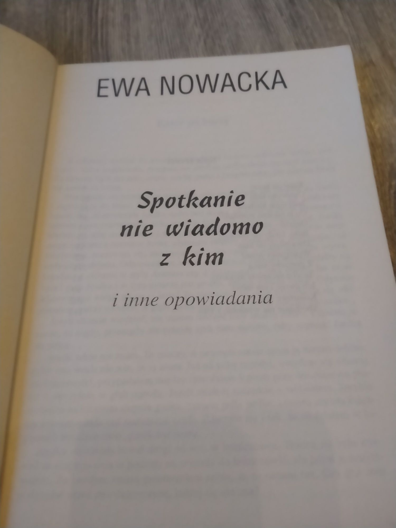 Ewa Nowacka Spotkanie nie wiadomo z kim
