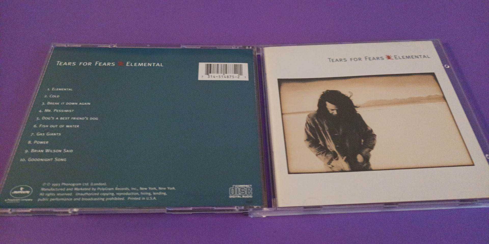 Tears For Fears – Elemental , CD USA 1993