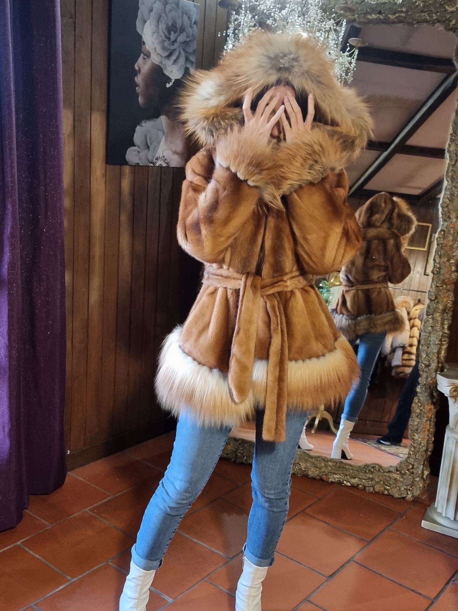 Fabuloso casaco de vison Saldo