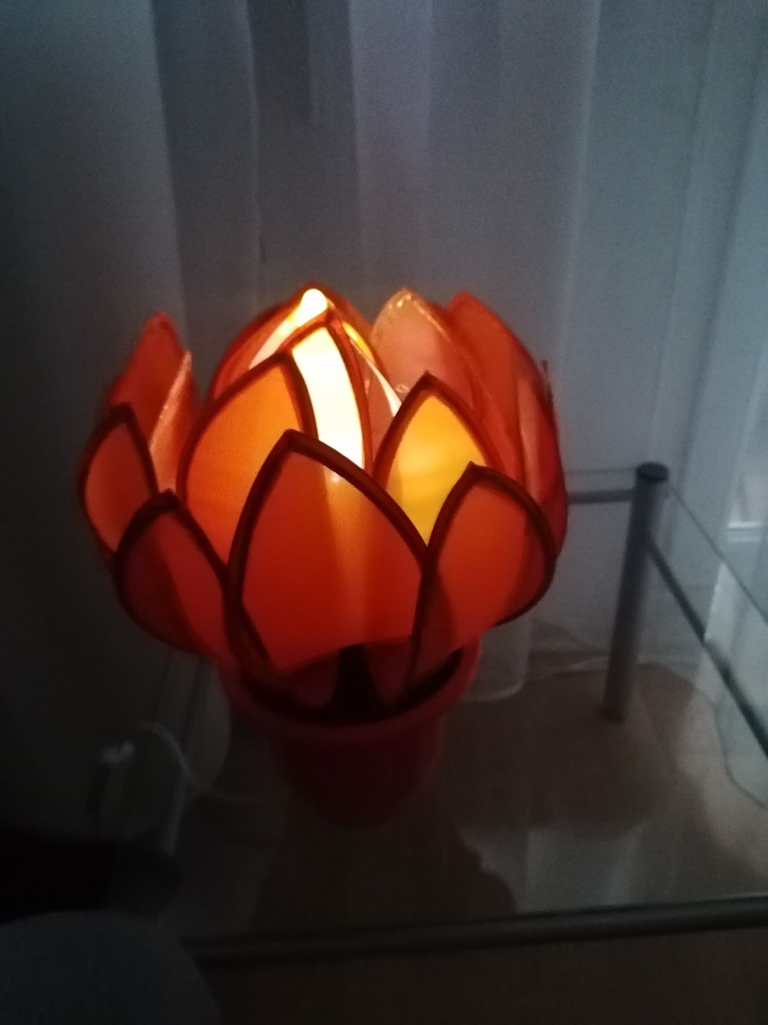 Lampka w stylu kwiatu elektryczna pomaranczowa/czerwona/różowa