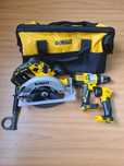Набір інструментів dewalt 18v шуроповерт 999 паркетка 573