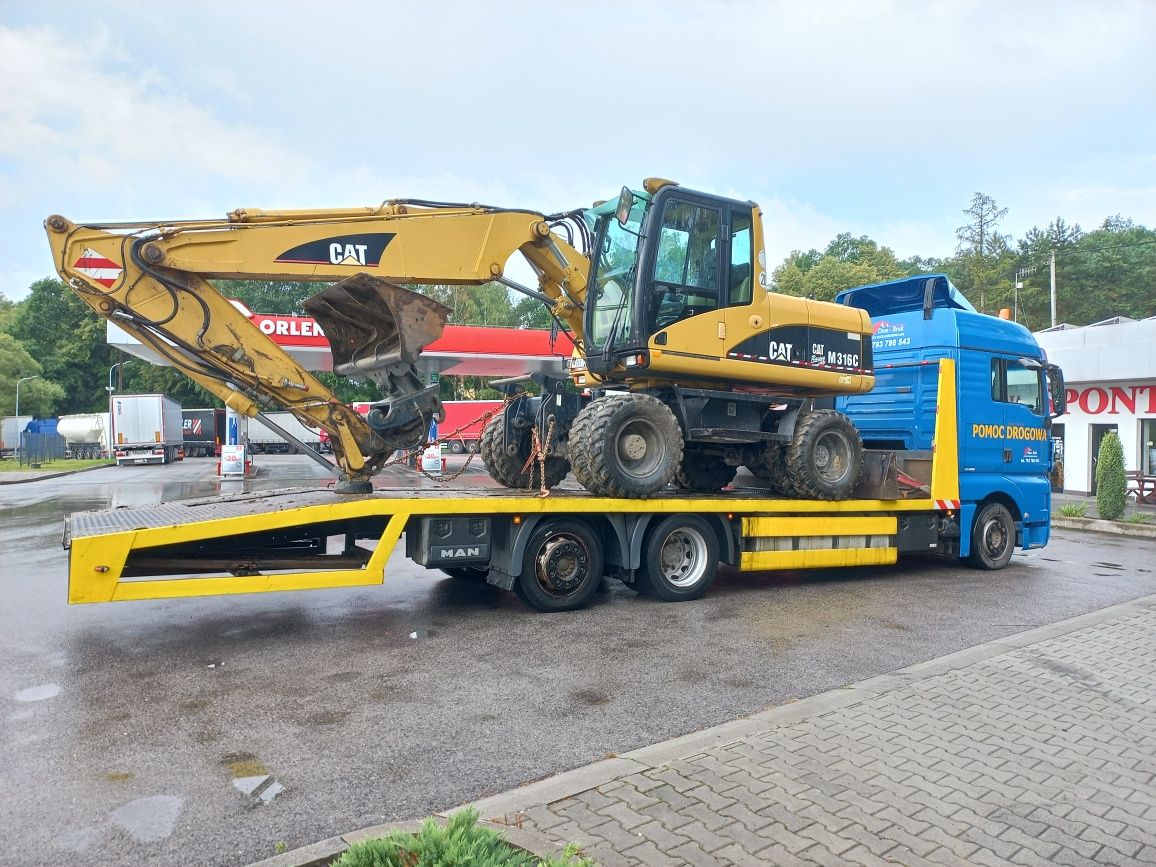 Transport maszyn budowlanych , uslugi hds , kruszywa , uslugi sprzętem