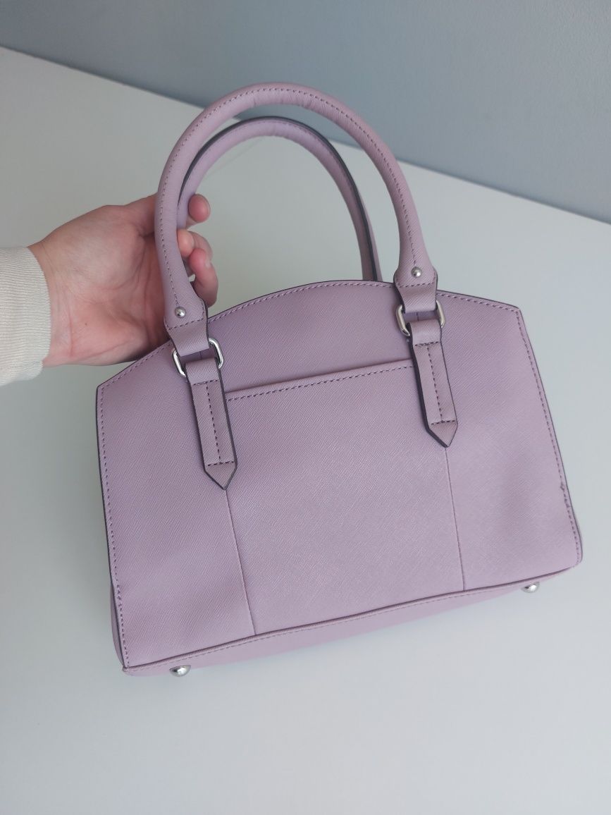 Torebka skóra Tignanello lila handbag