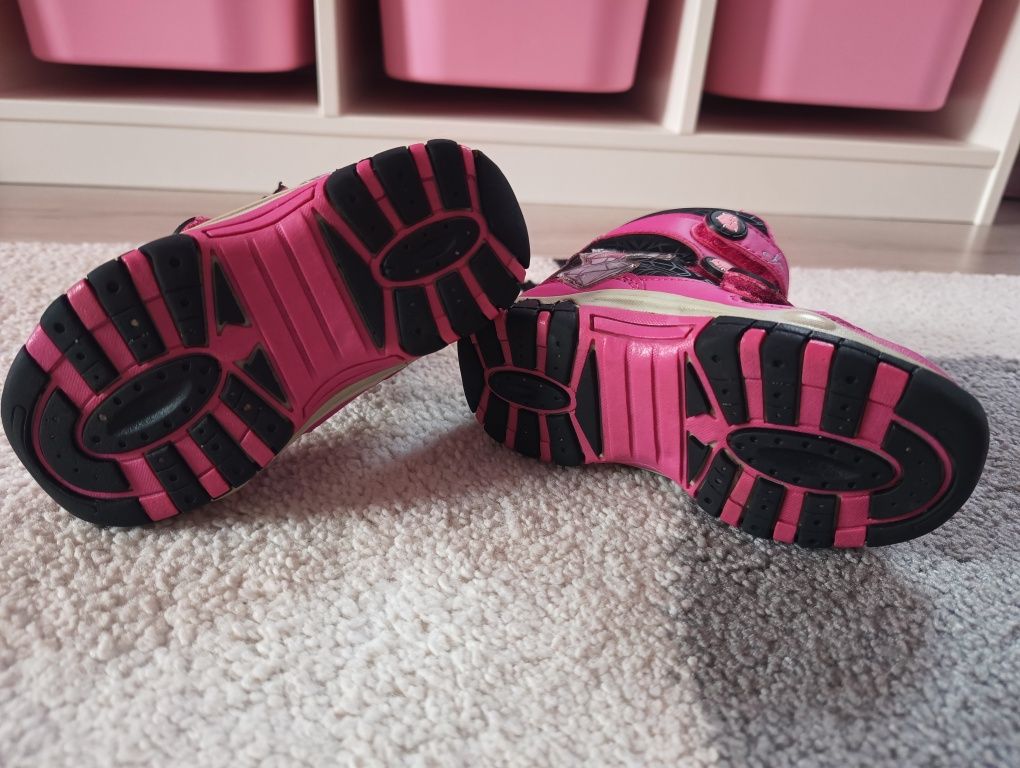 Buty zimowe dziewczęce kozaki/ śniegowce 25